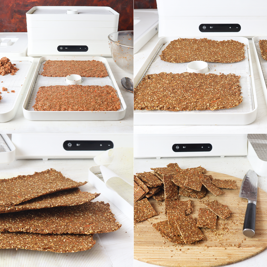 carrot and flaxseed crackers