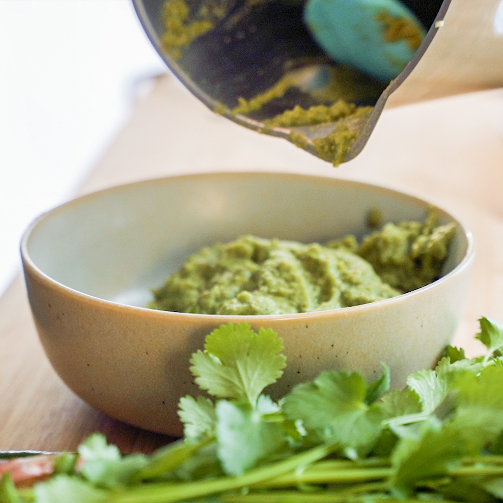 Fresh green Thai curry paste