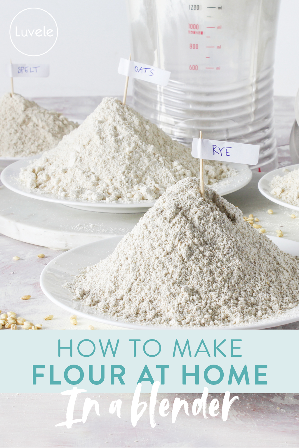 How to make homemade gluten free flour in a blender - Luvele ES