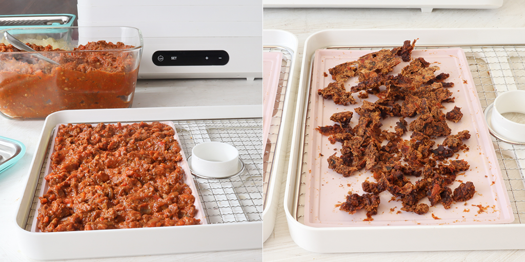 how to dehydrate bolognese sauce