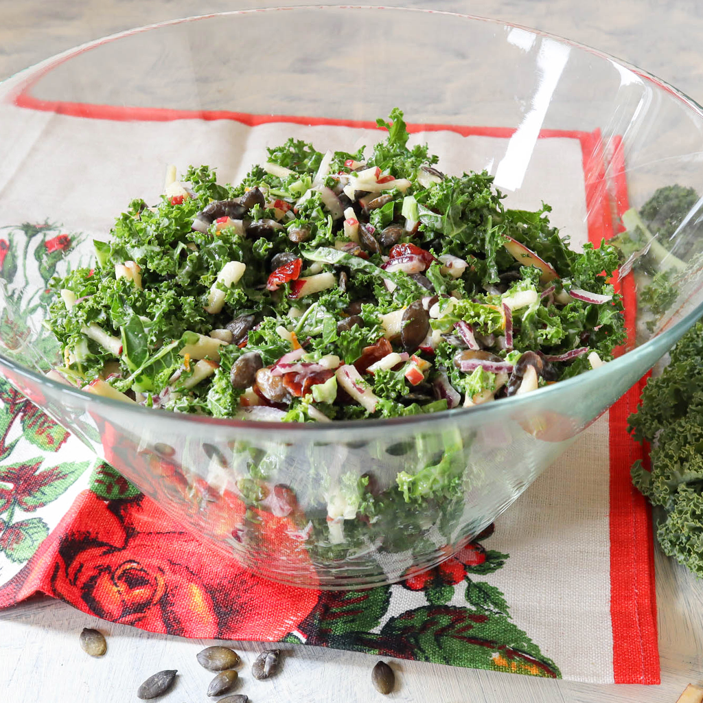 Kale and cranberry salad