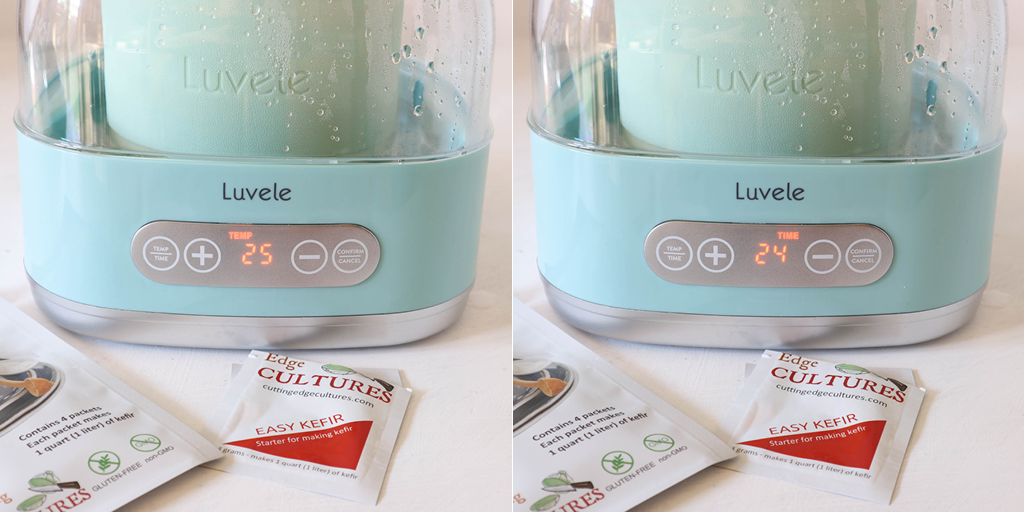 Luvele 2 Litre, (2.1qt.) Glass Yogurt Container