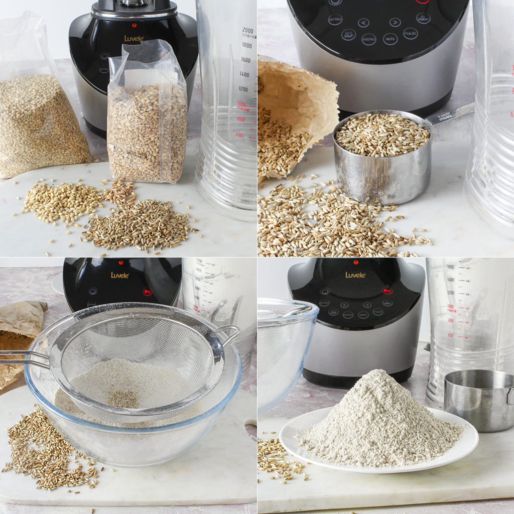 grinding grains - step by step