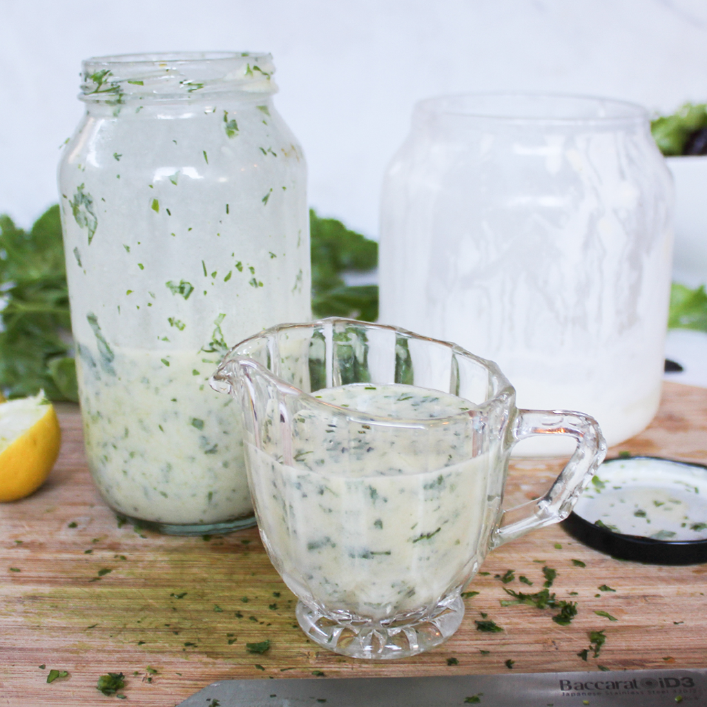 Mediterranean herb probiotic salad dressing