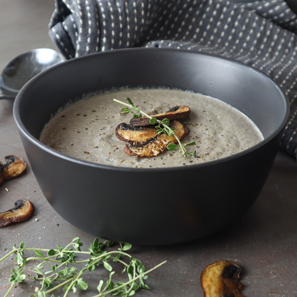 15 minute creamy mushroom blender soup
