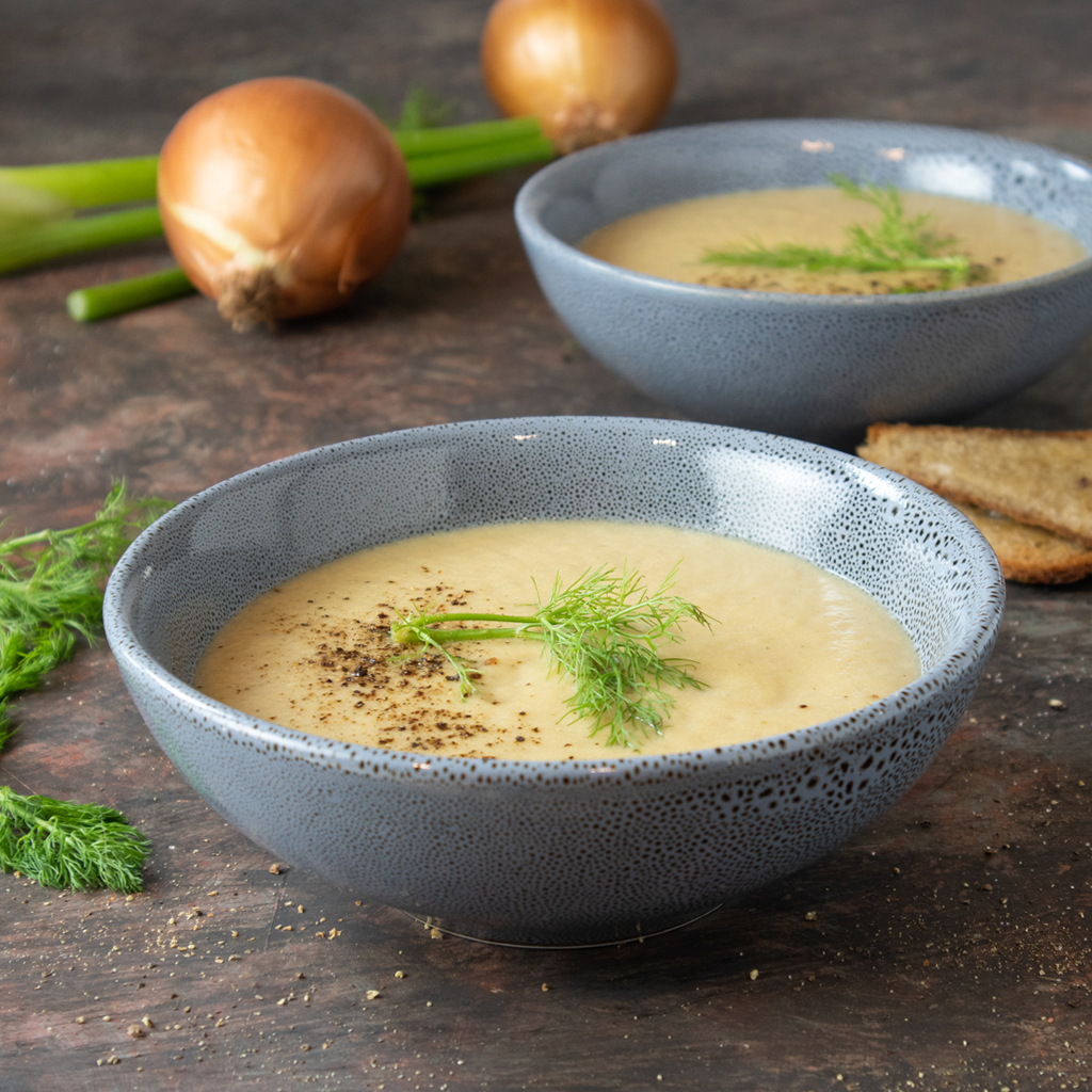 caramelised onion and fennel soup