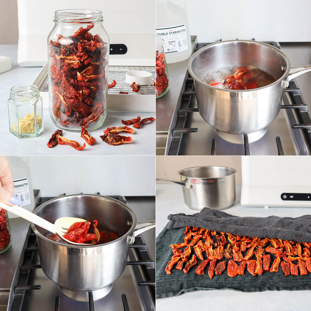 How to preserve dried tomatoes in oil