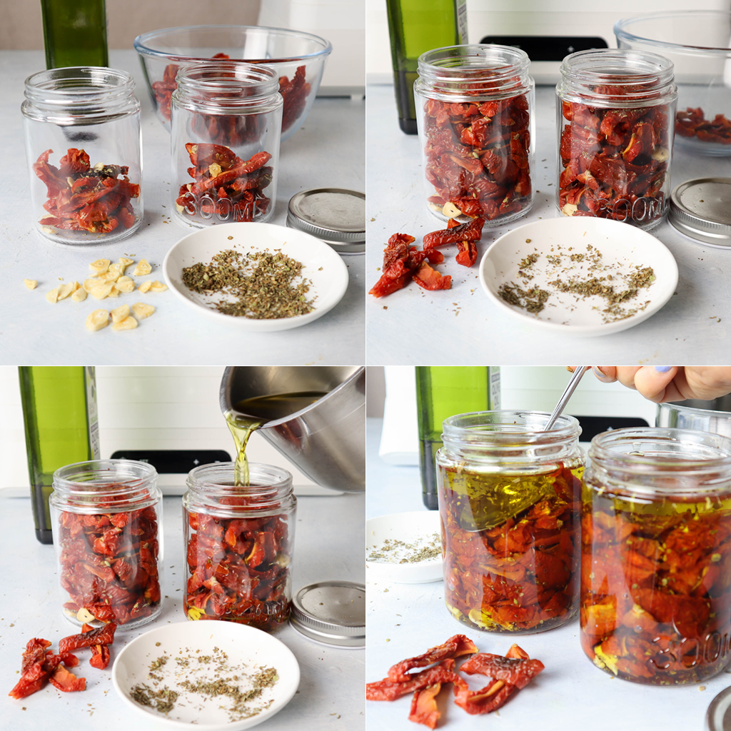 How to preserve dried tomatoes in oil