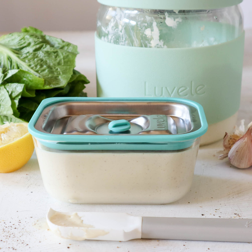 LUVELE GLASS VACUUM FOOD CONTAINER FOUR PIECE SET MEAL PREP CONTAINERS -  Luvele US