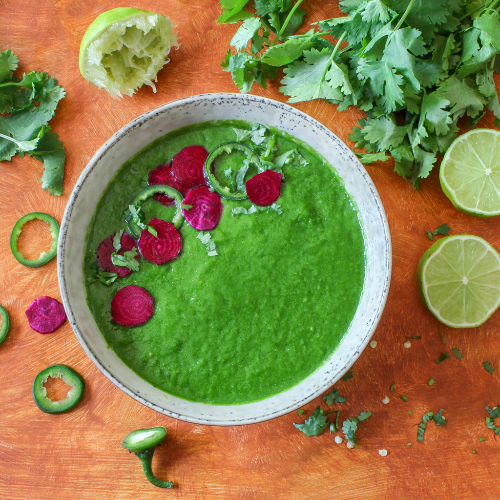 raw detox spinach soup