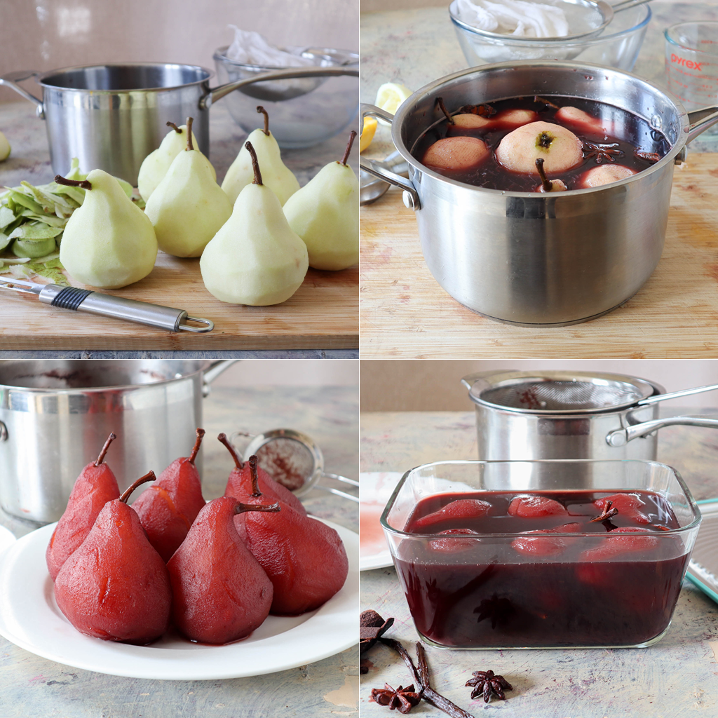 Red wine pears