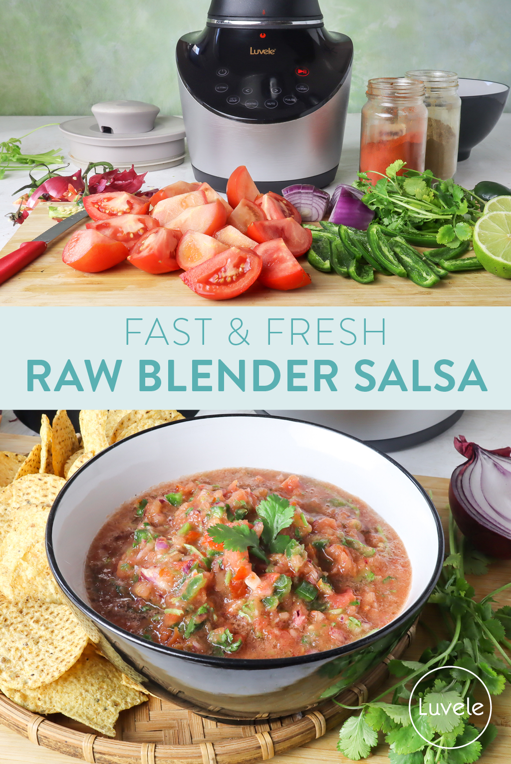 Fast and fresh raw blender salsa - Luvele US