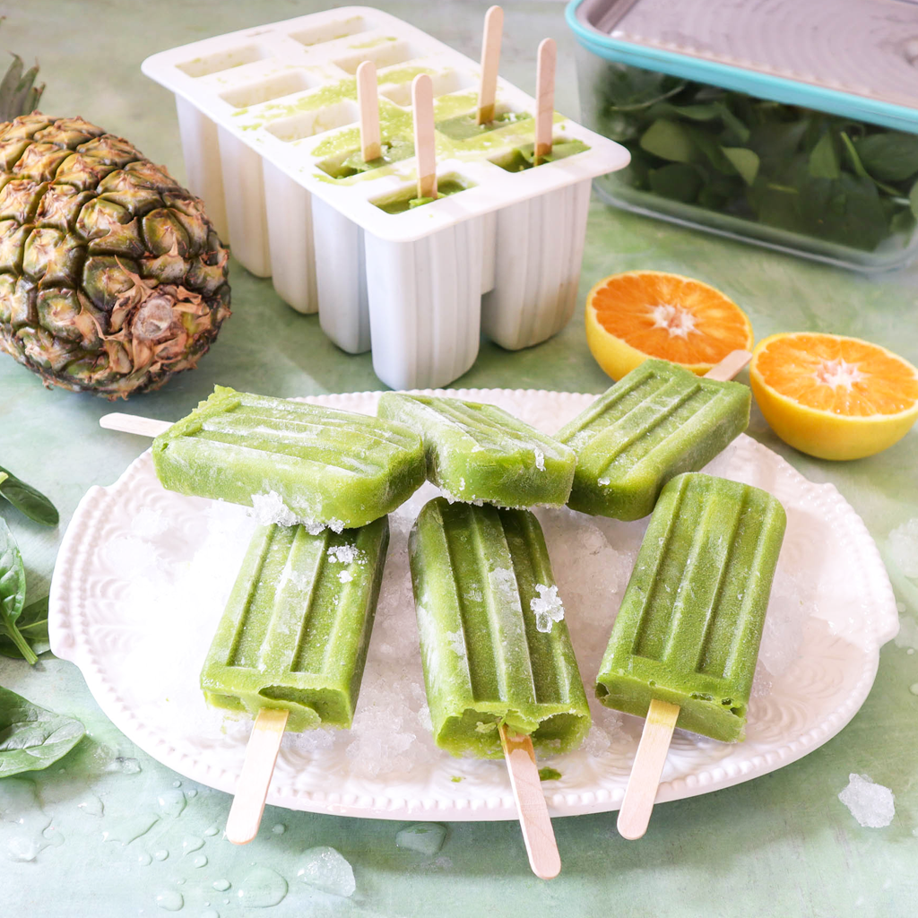 Slimesicles - green smoothie popsicles