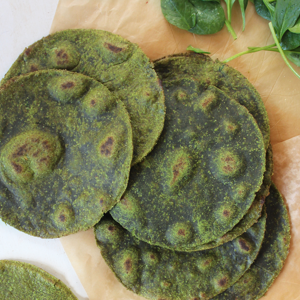 spinach chapati