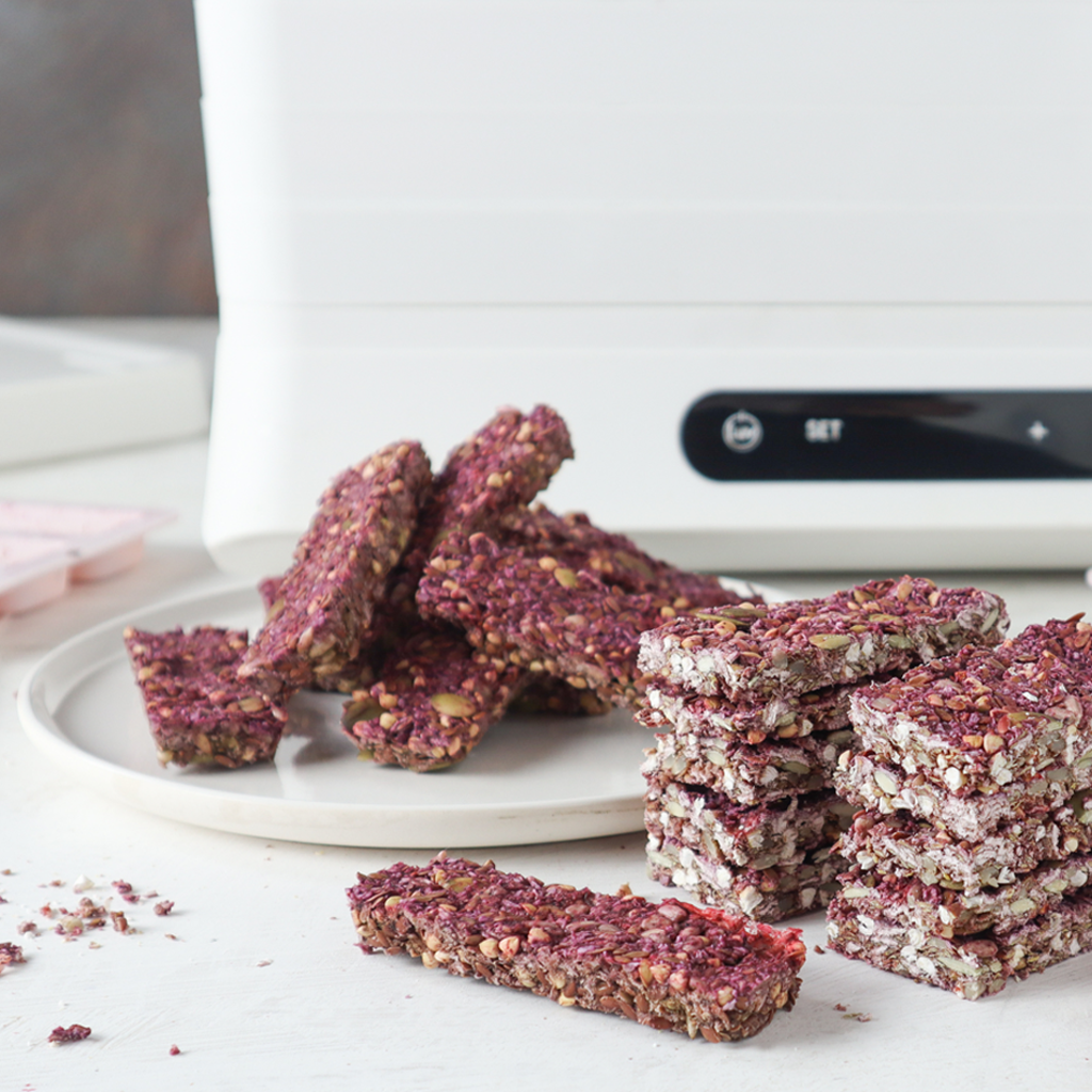 dehydrated strawberry & seed bars