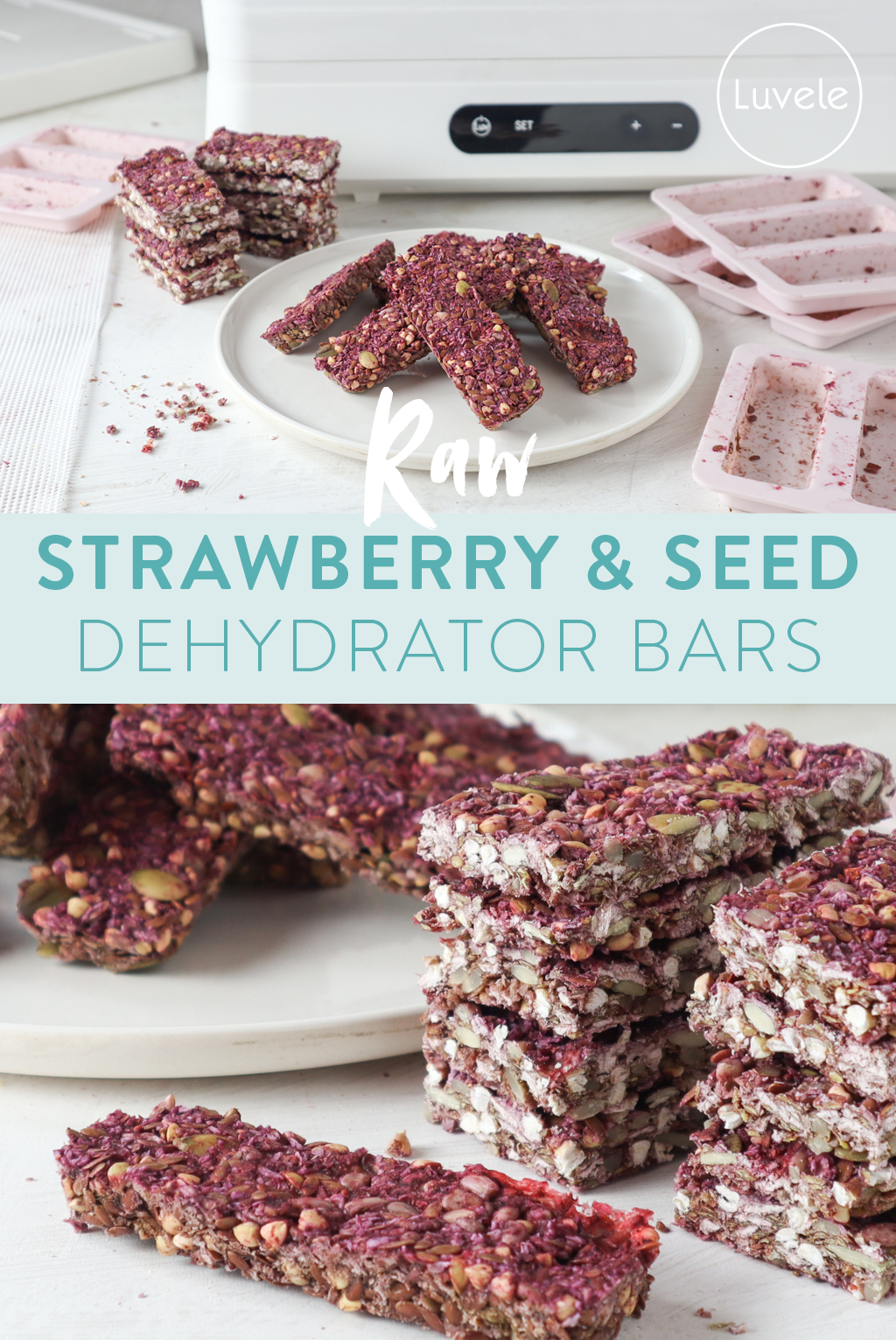 dehydrated strawberry & seed bars