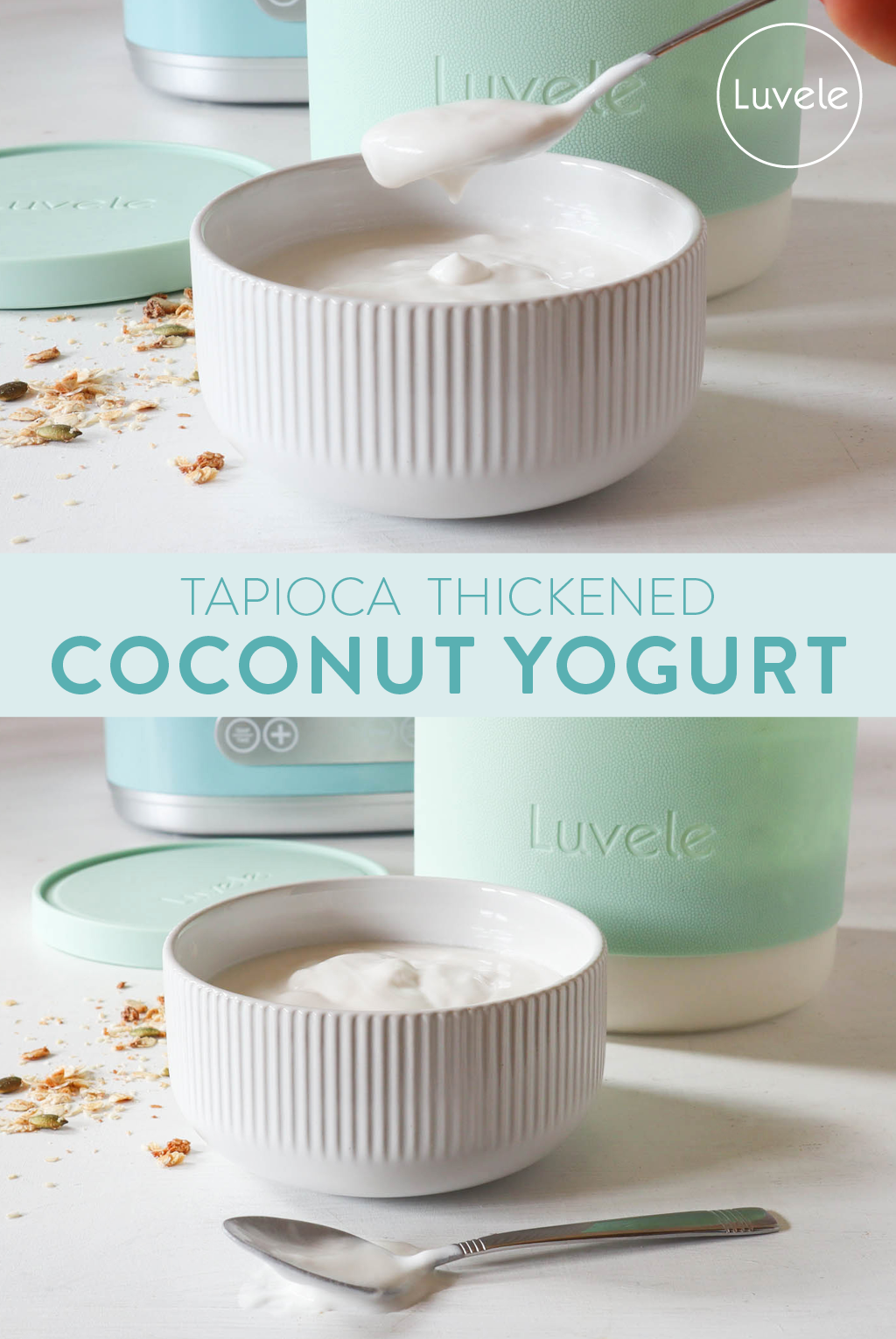 Tapioca thickened coconut yogurt