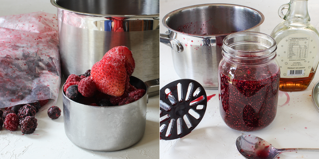 Trifle mixed berry chia jam