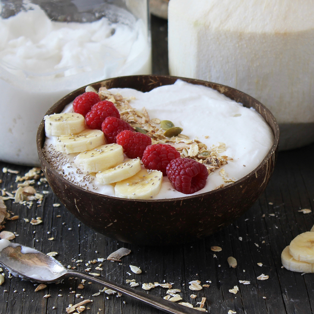 raw coconut yogurt