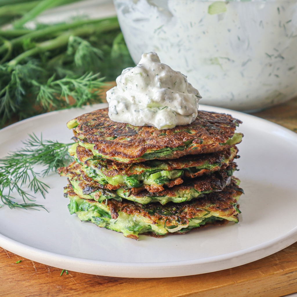 zucchini and spinach fritters