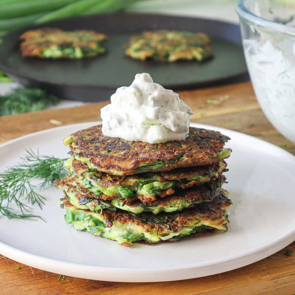 zucchini and spinach fritters