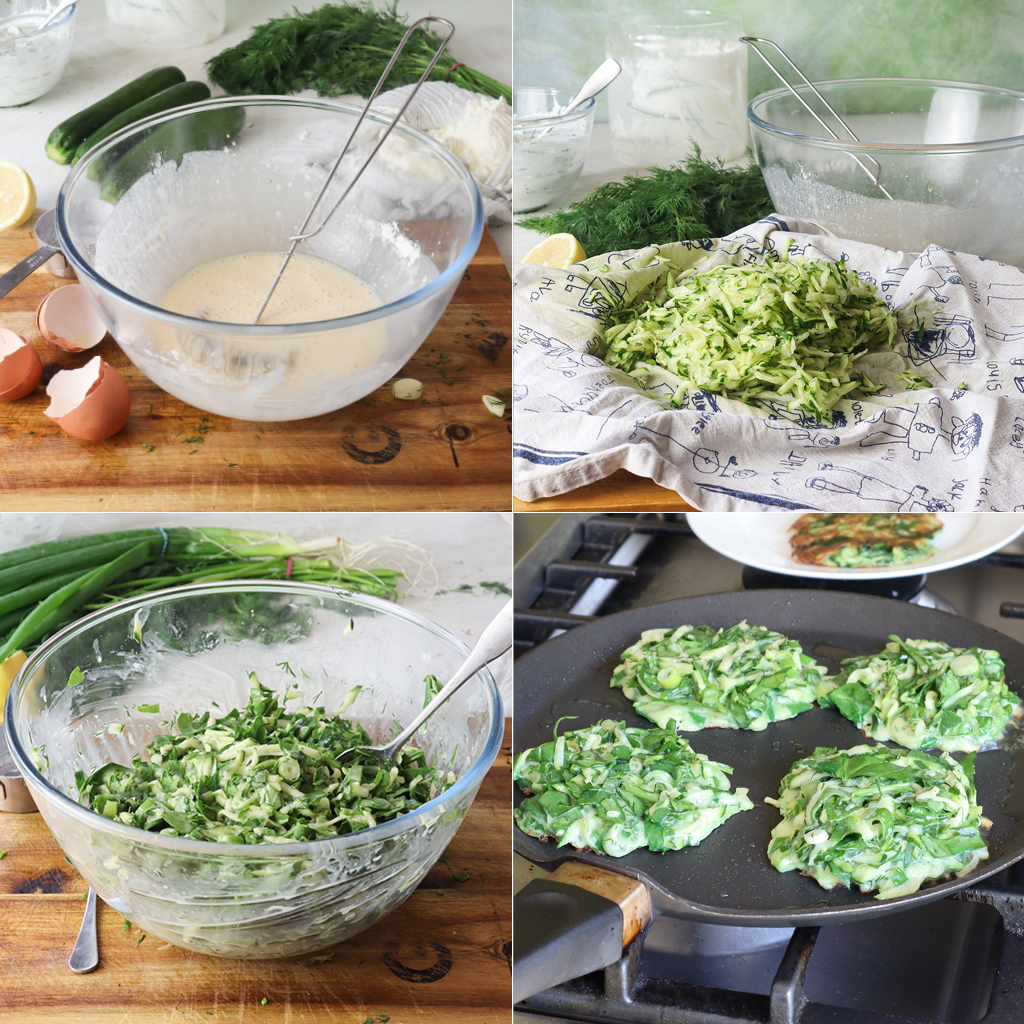 zucchini and spinach fritters