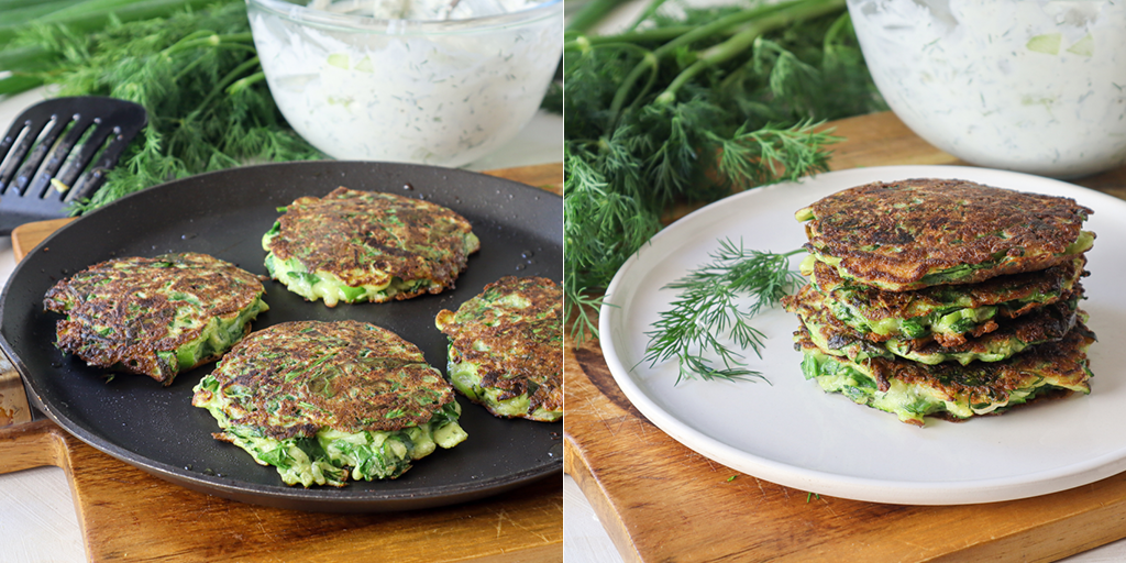 zucchini and spinach fritters