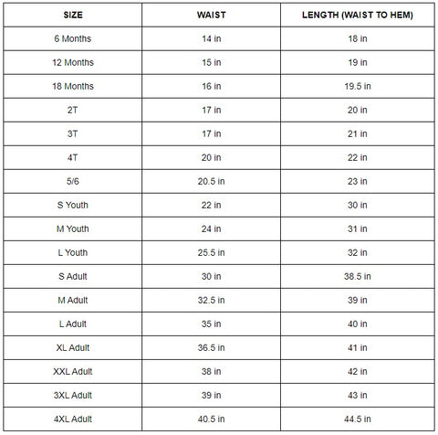 Sizing Chart & Measuring Guide – Forever My Princess