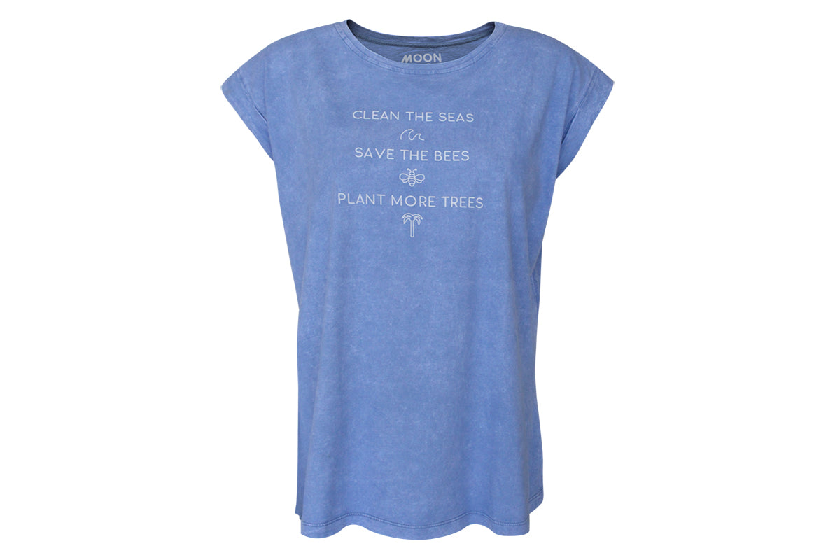 Moon Rocks Women T-Shirt Roll Clean The Seas