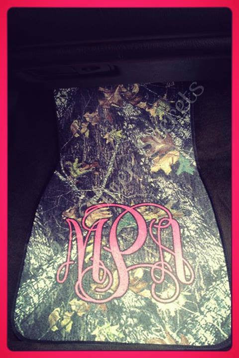 Monogram Car Mats Camo Hot Pink Kk S