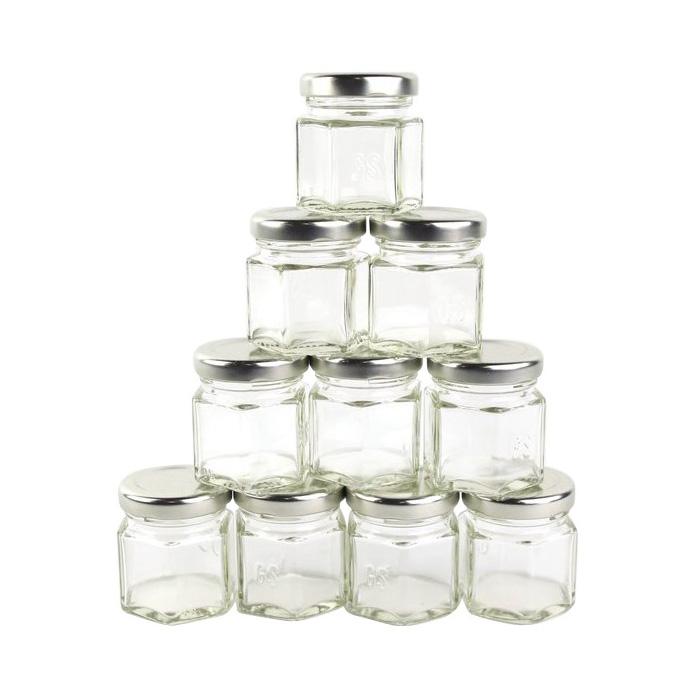 IMPRESA [15 Pack] Large 4oz Magnetic Spice Jars - Glass