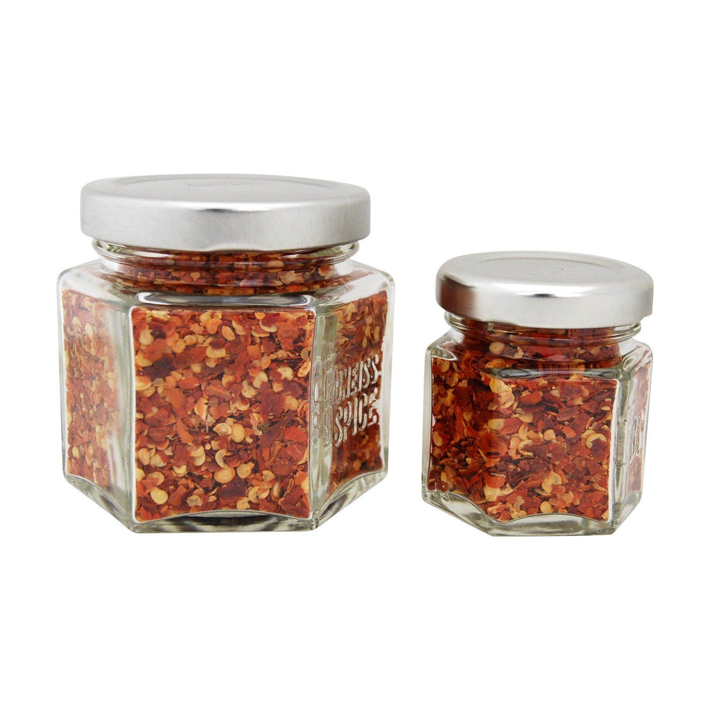 empty spice jars and labels