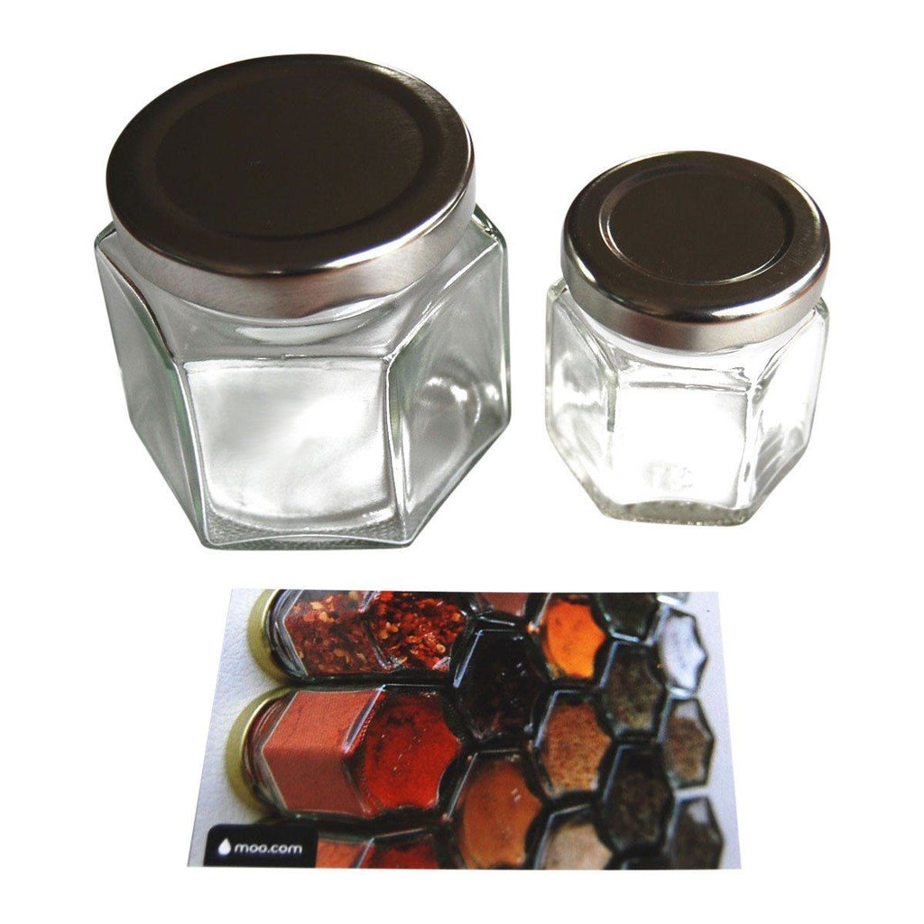 empty spice rack and jars