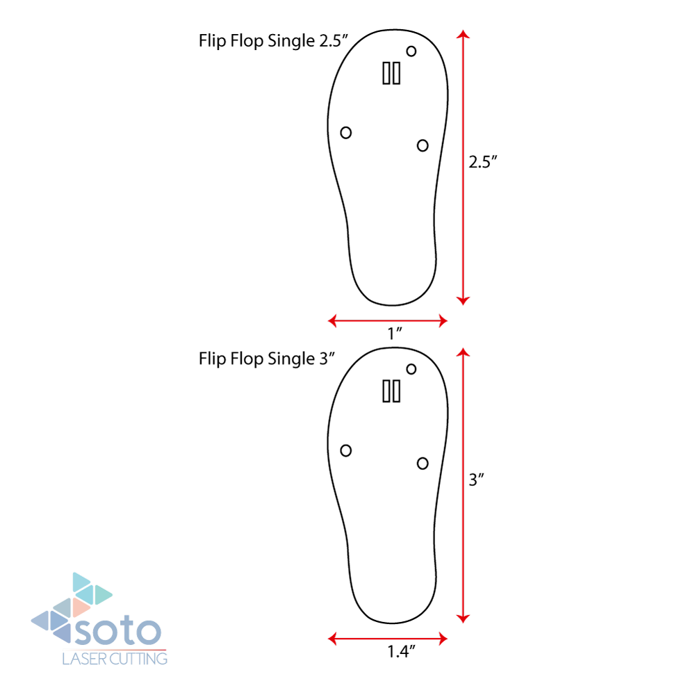 Acrylic Keychains Flip Flop – Soto Laser Cutting