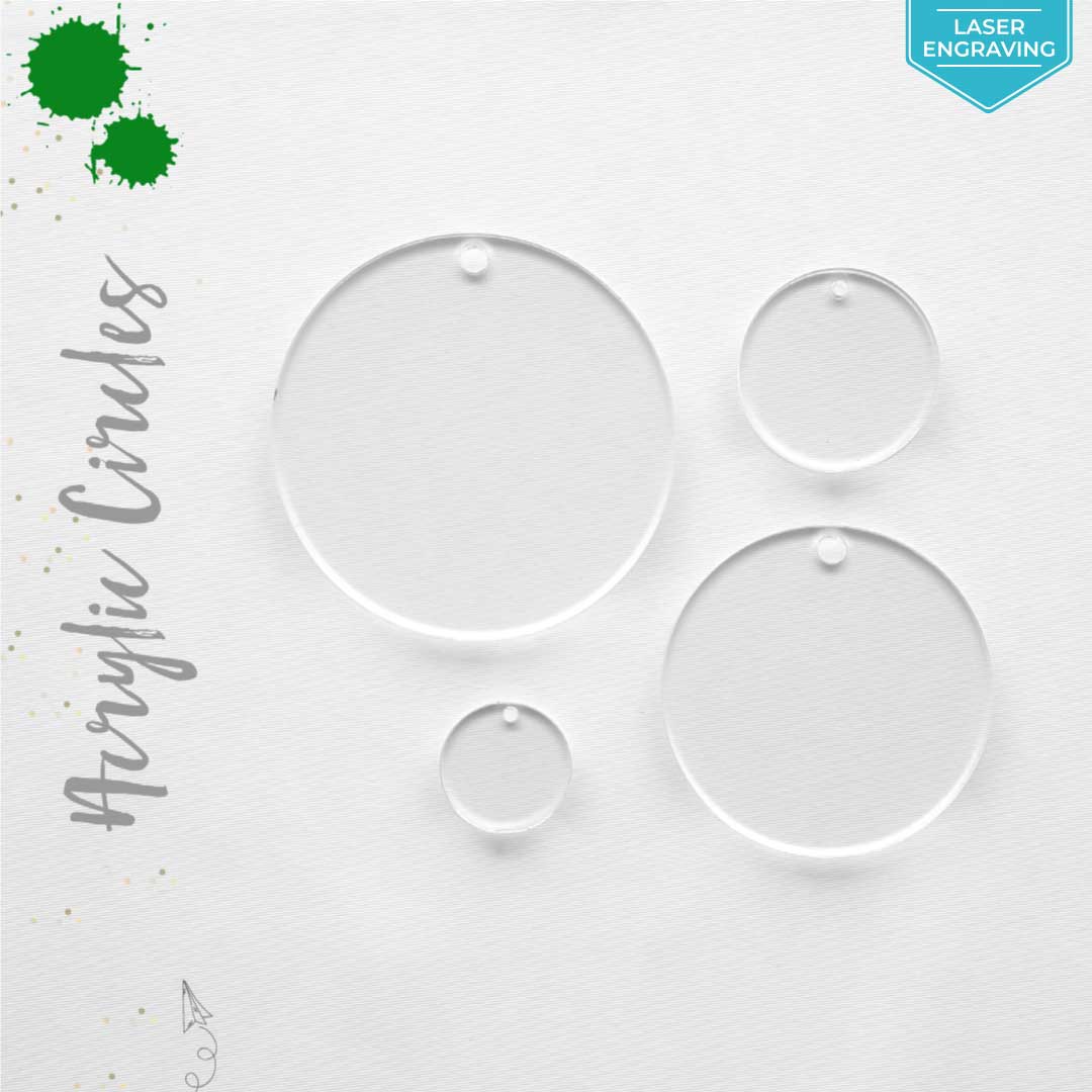 Acrylic Circles Clear 3/16 1/4 3/8 Thick (Package.Price) – Soto Laser  Cutting