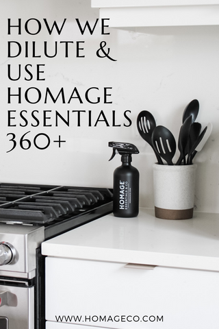 How We Dilute and Use Homage Essentials 360+ www.homageco.com