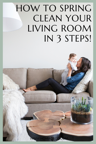 How to Spring Clean Your Living Room in 3 Steps! www.homageco.com