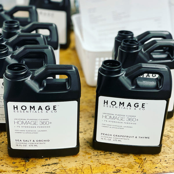 At Homage Co we believe in the power of hydrogen peroxide to clean and disinfect your homes. www.homageco.com