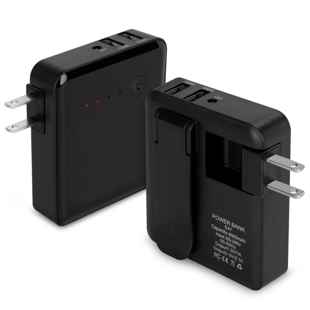 Panasonic Lumix Rejuva Wall Charger - Wall Charger and 6000 mAh External Battery Pack (Polycarbonate Charger) – BoxWave