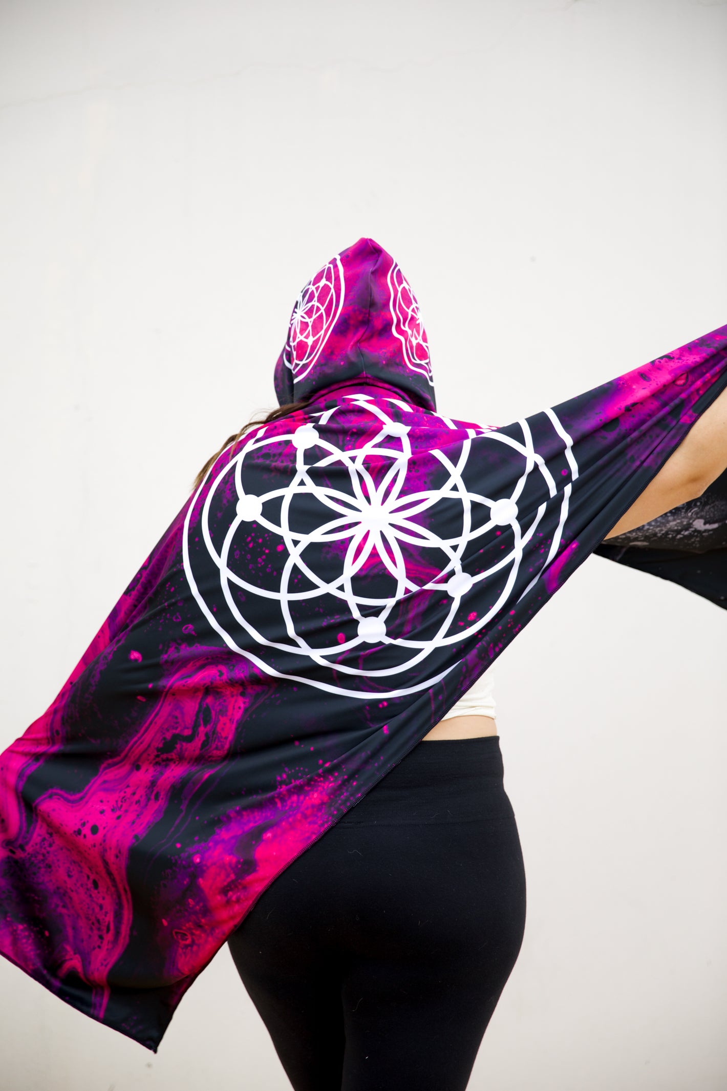 What do guys wear to  raves? Freedom Rave Wear's Toxic hooded scarf.