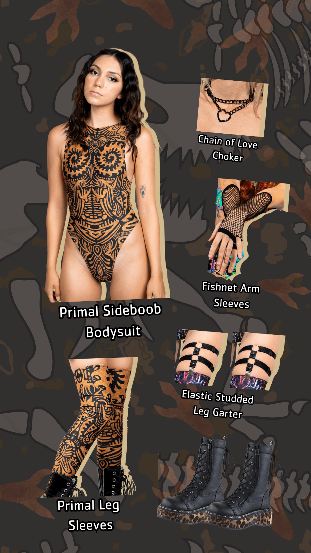 primal cave woman festival outfit