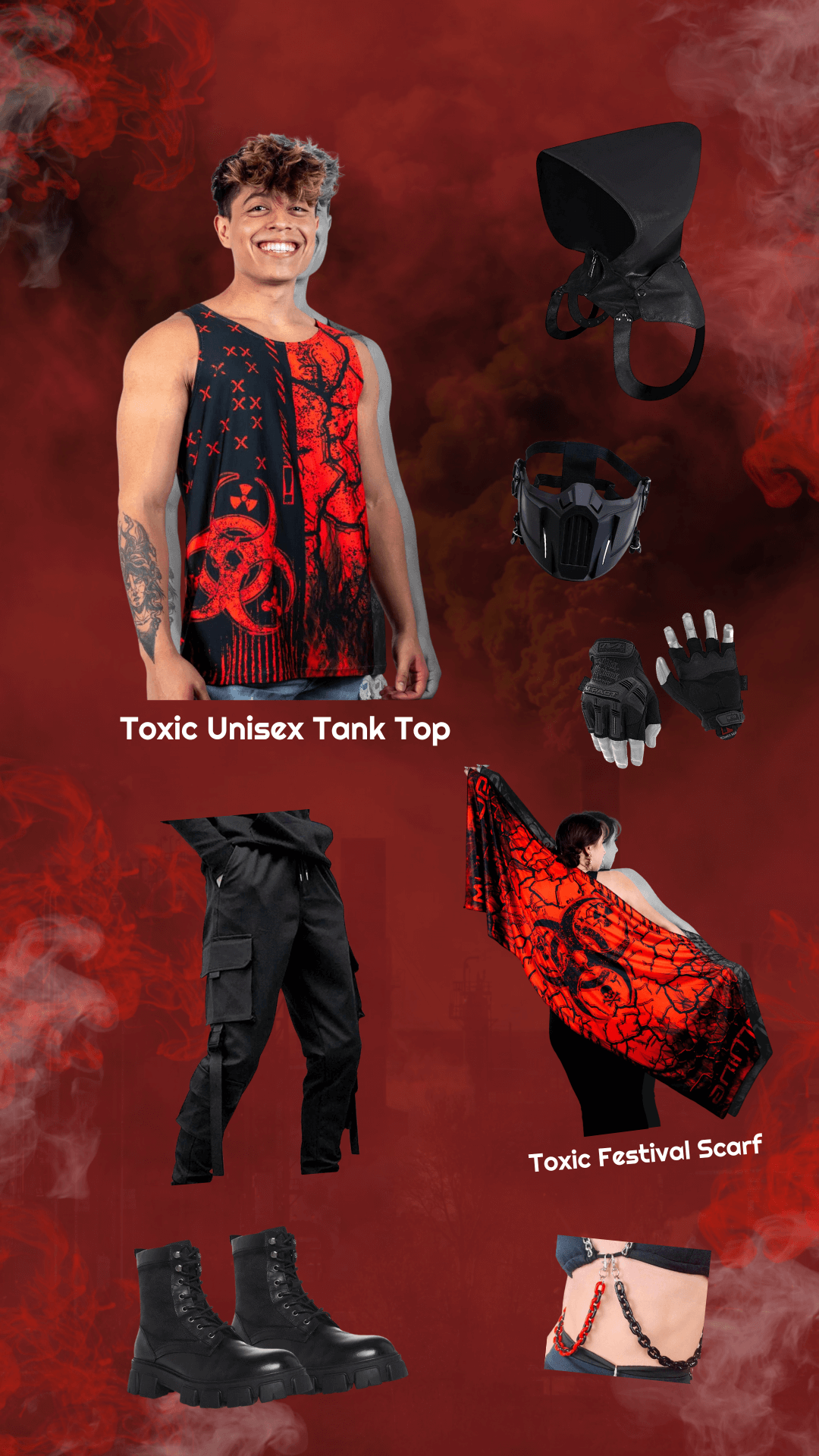 Toxic mens festival outfit