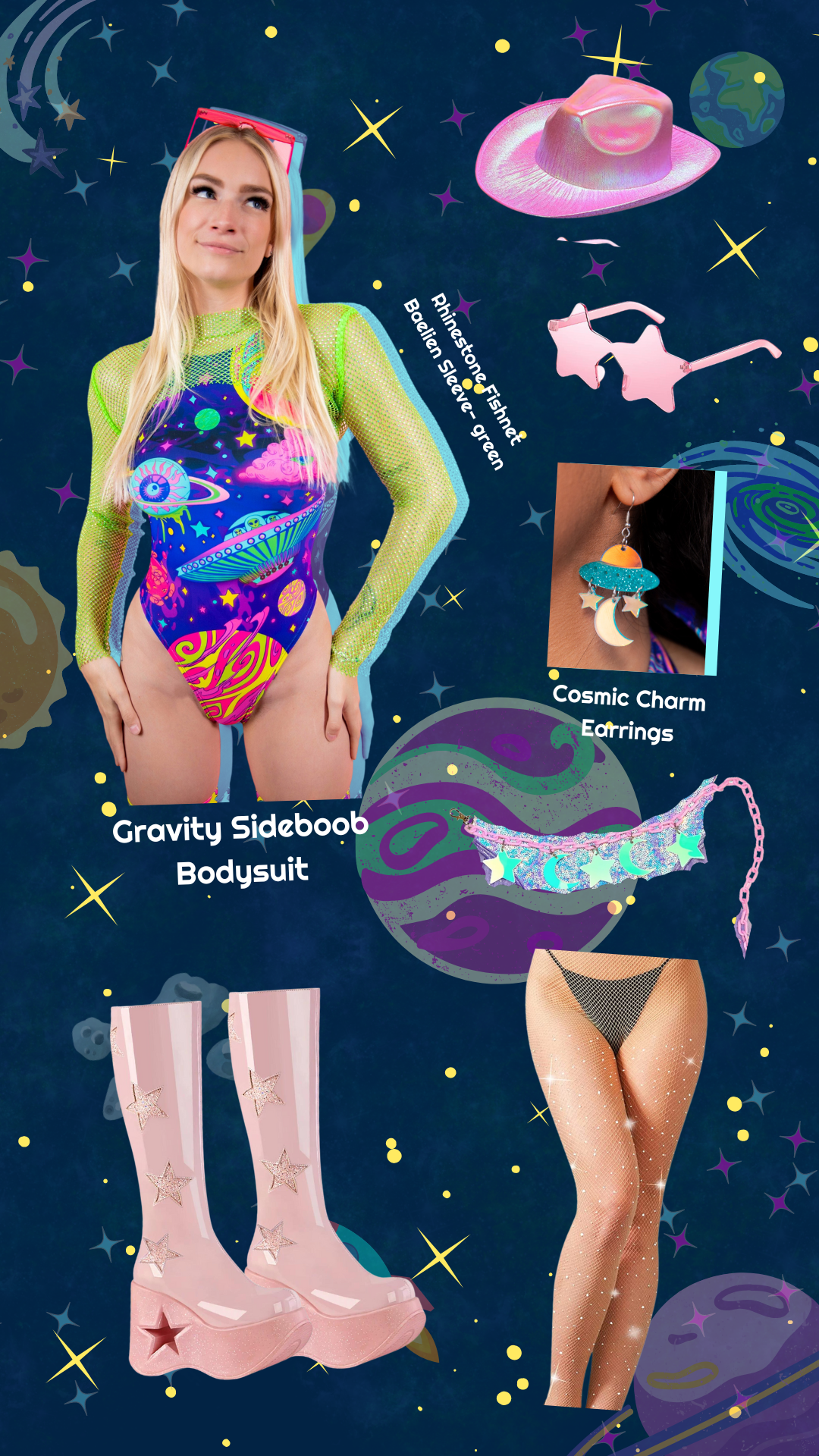 Cosmic Cowgirl Gravity Festival Outfit