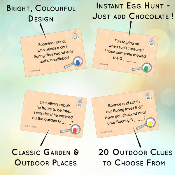 Outdoor Easter Egg Hunt Clues Game