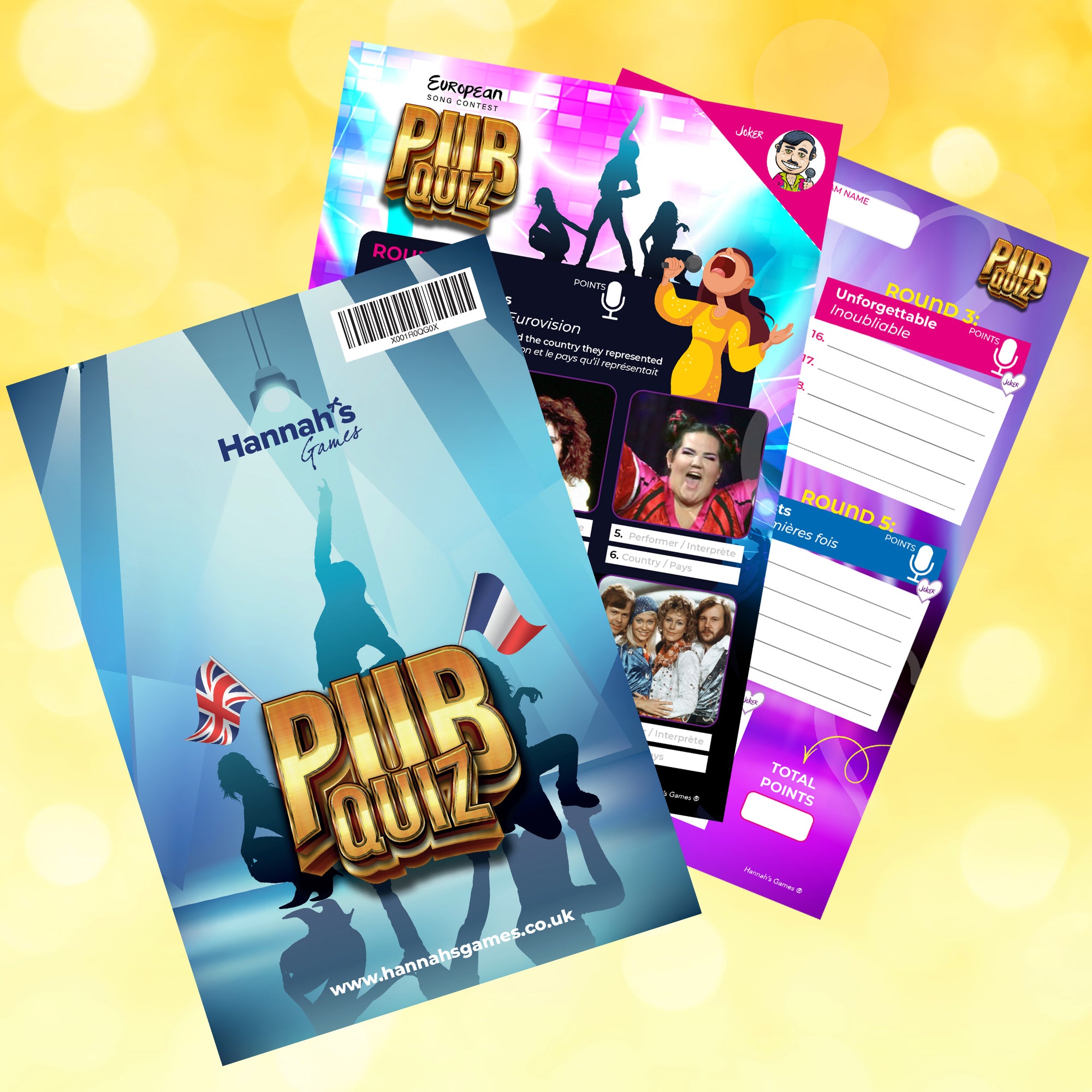 Eurovision Song Contest Trivia Quiz Party Game Pack | Hannah's Games