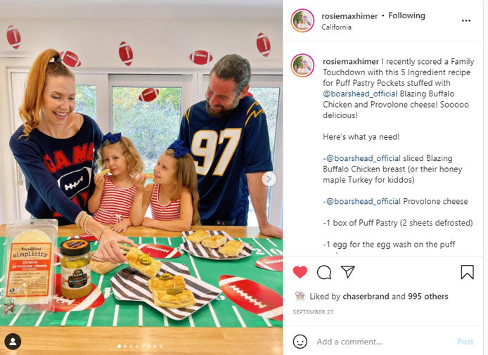 Sweet Mama Life Instagram Post in Openhouse funnels Game Day Sweater