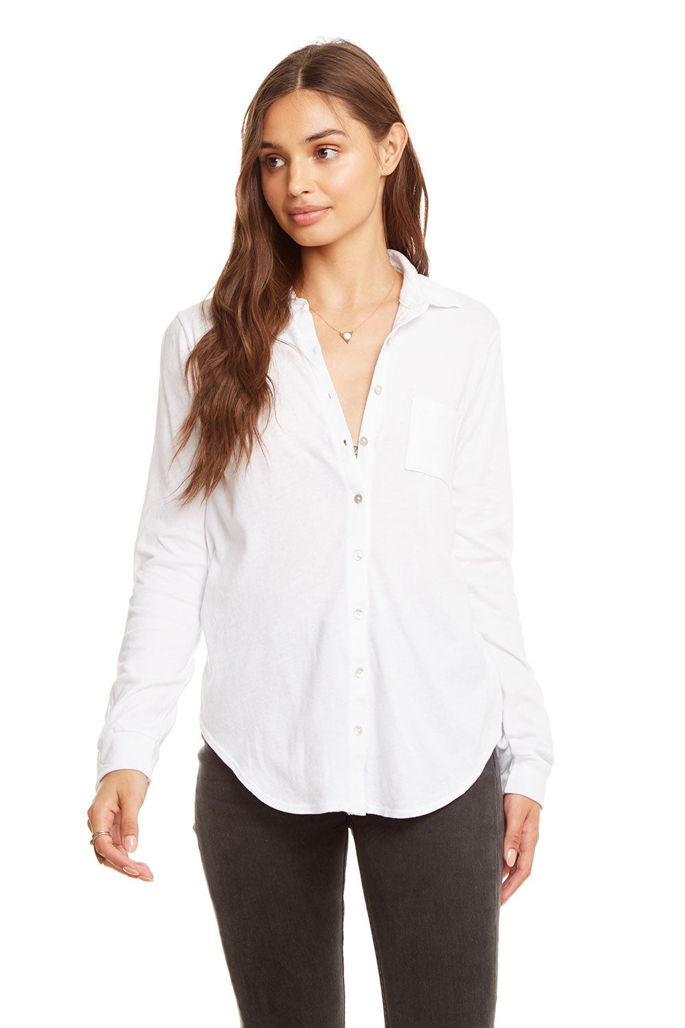 Gauzy Cotton L/S Button Down Shirt W/ Pocket - chaserbrand.com