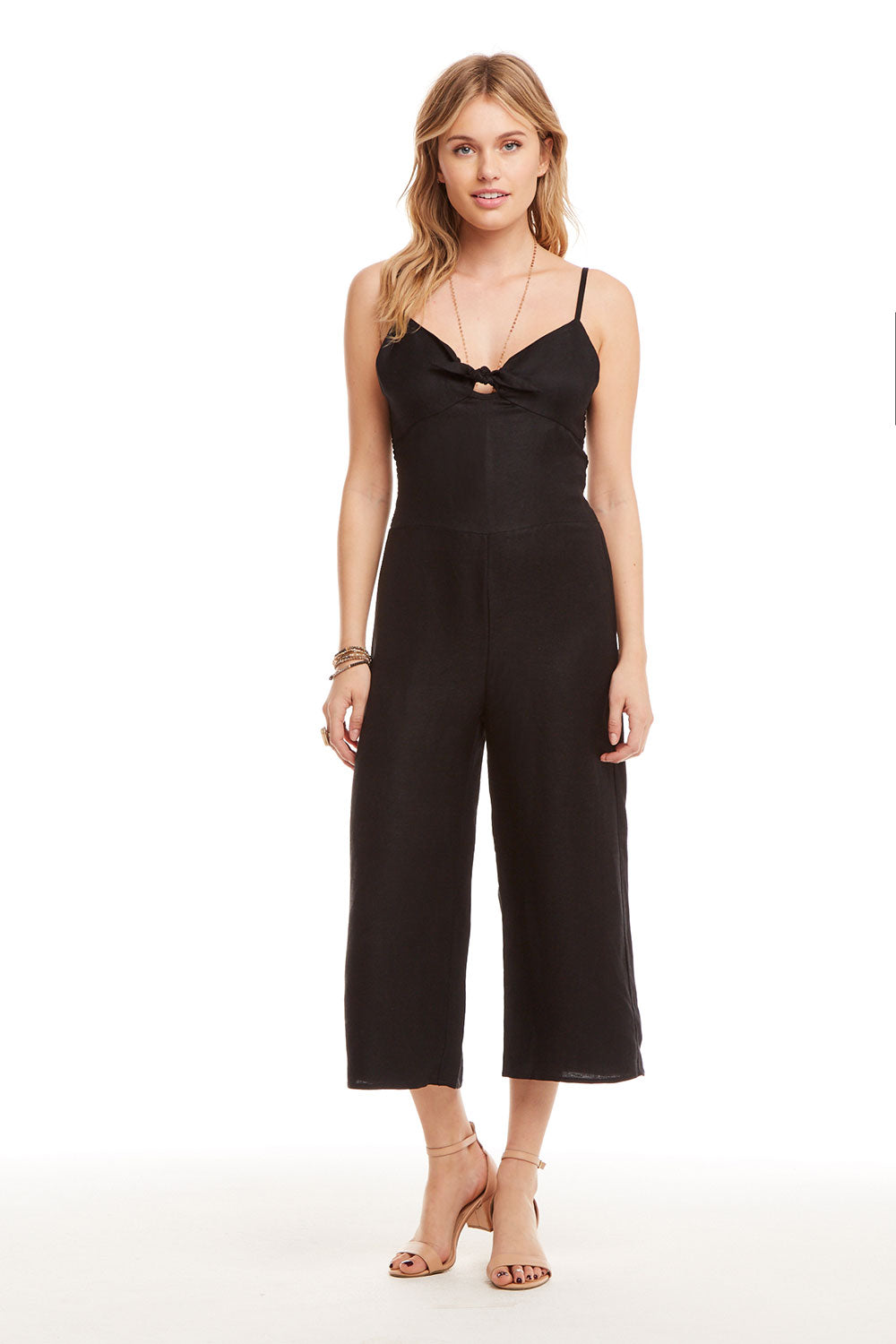 linen cropped jumpsuit