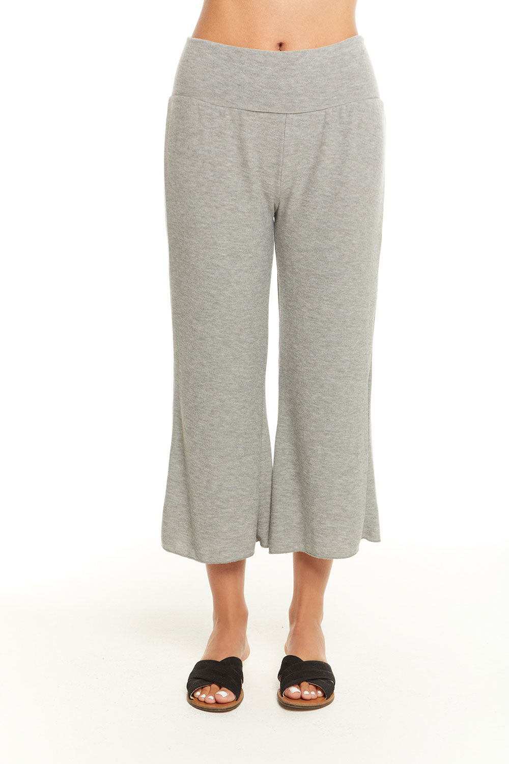 wide leg jersey knit pants