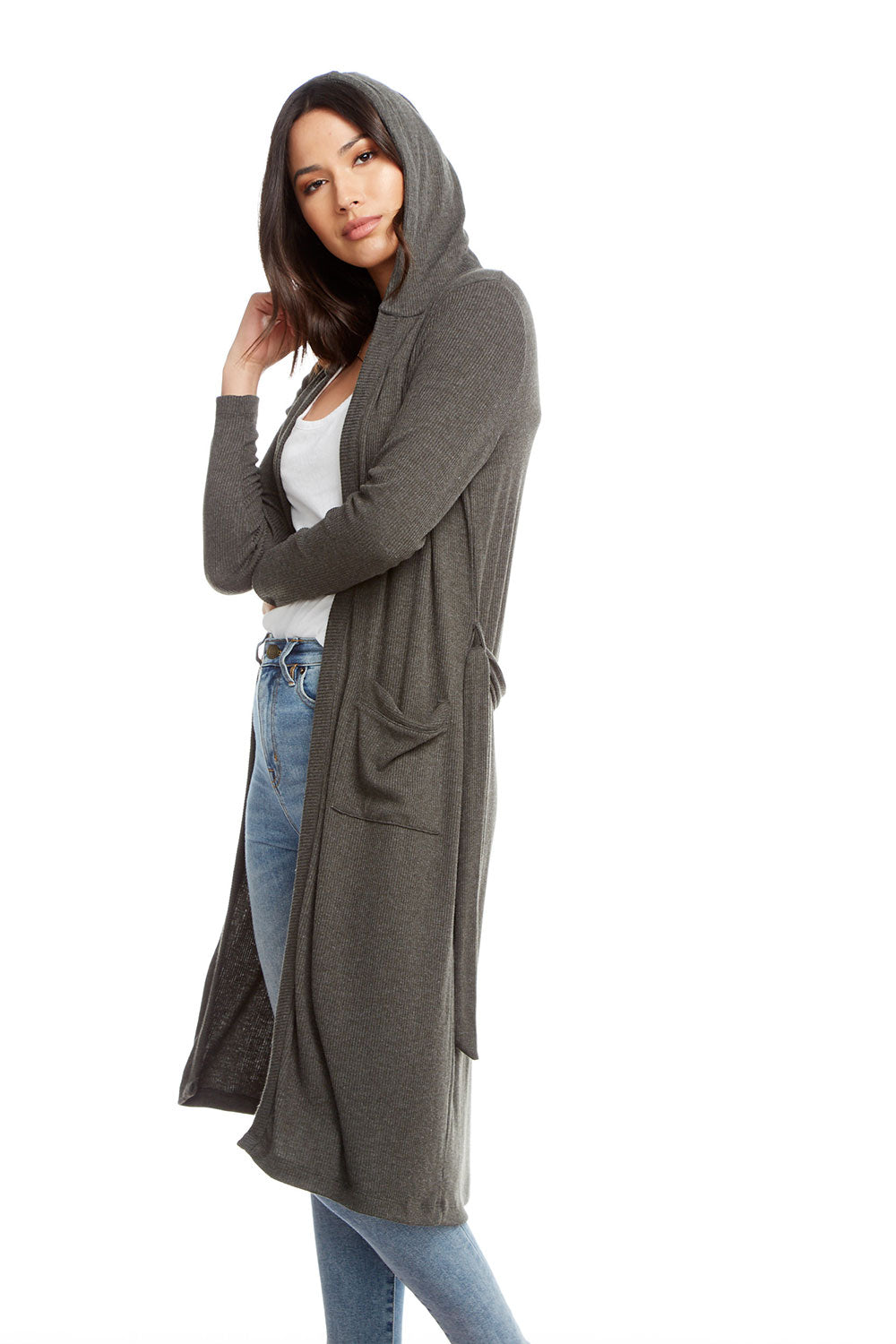 long hooded cardigan womens